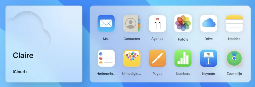 iCloud inlogscherm