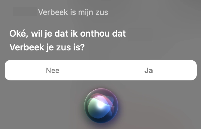 Contacten Siri