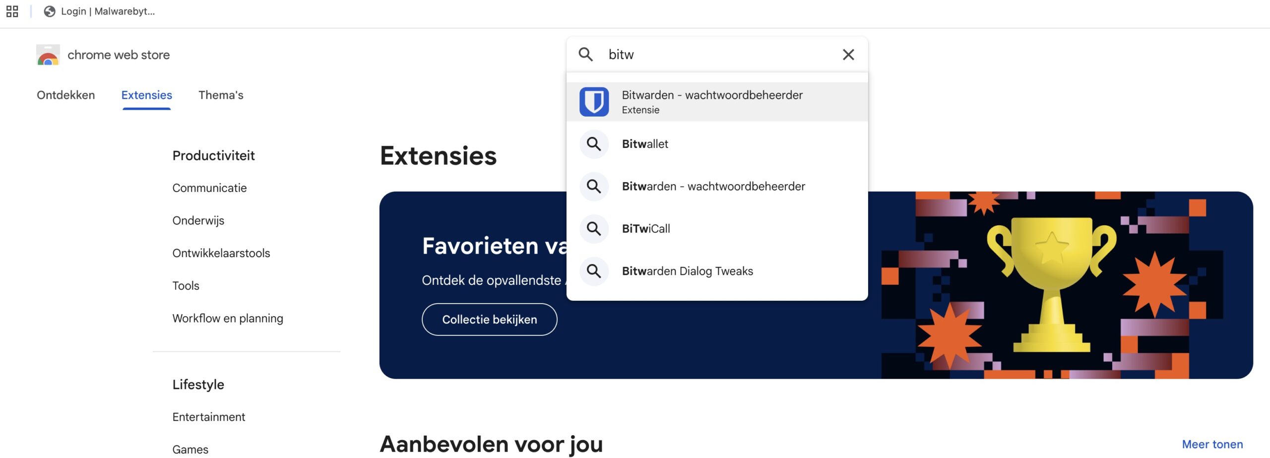 Stap 4: Extensie zoeken