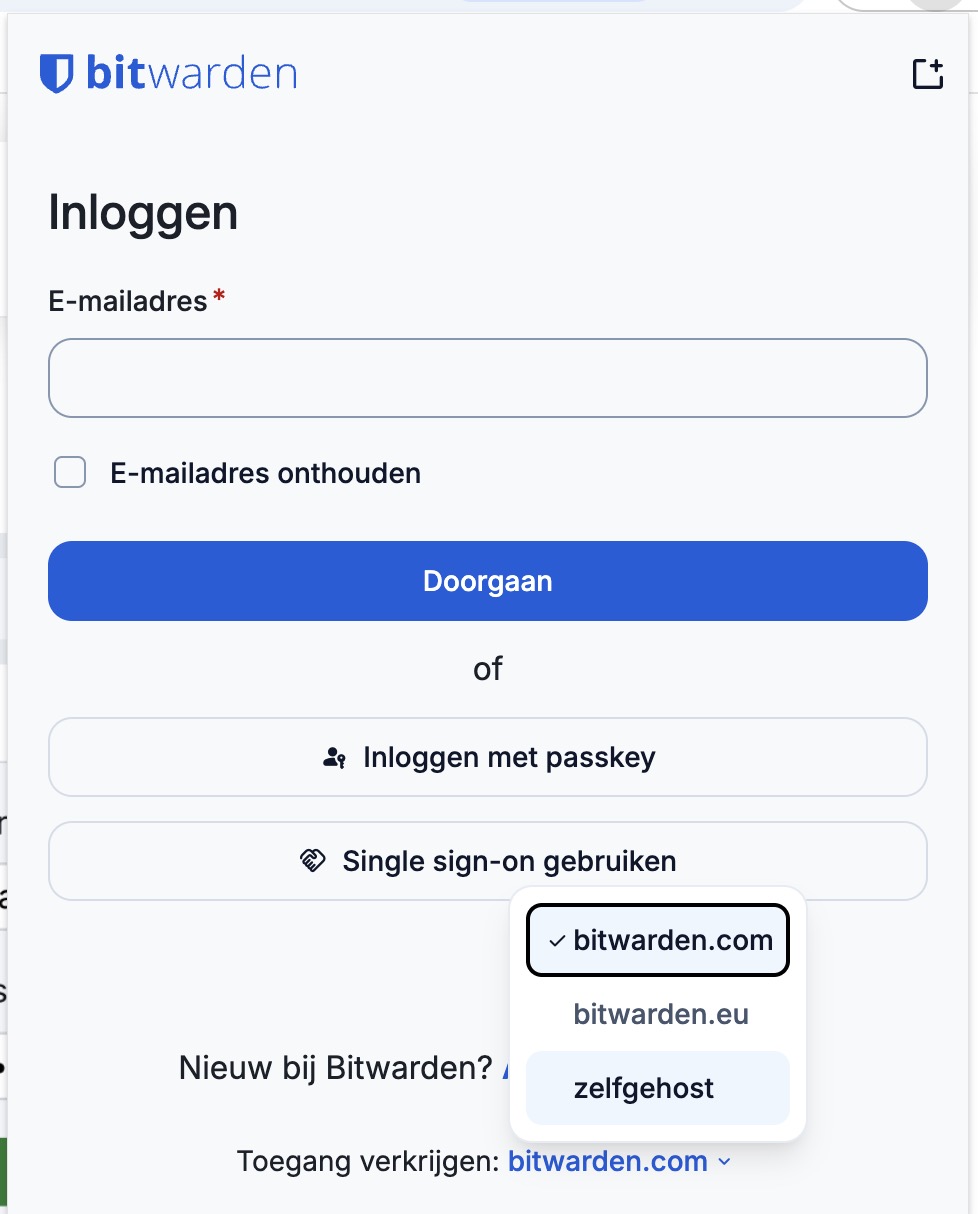 Stap 9: Zelfgehoste server kiezen